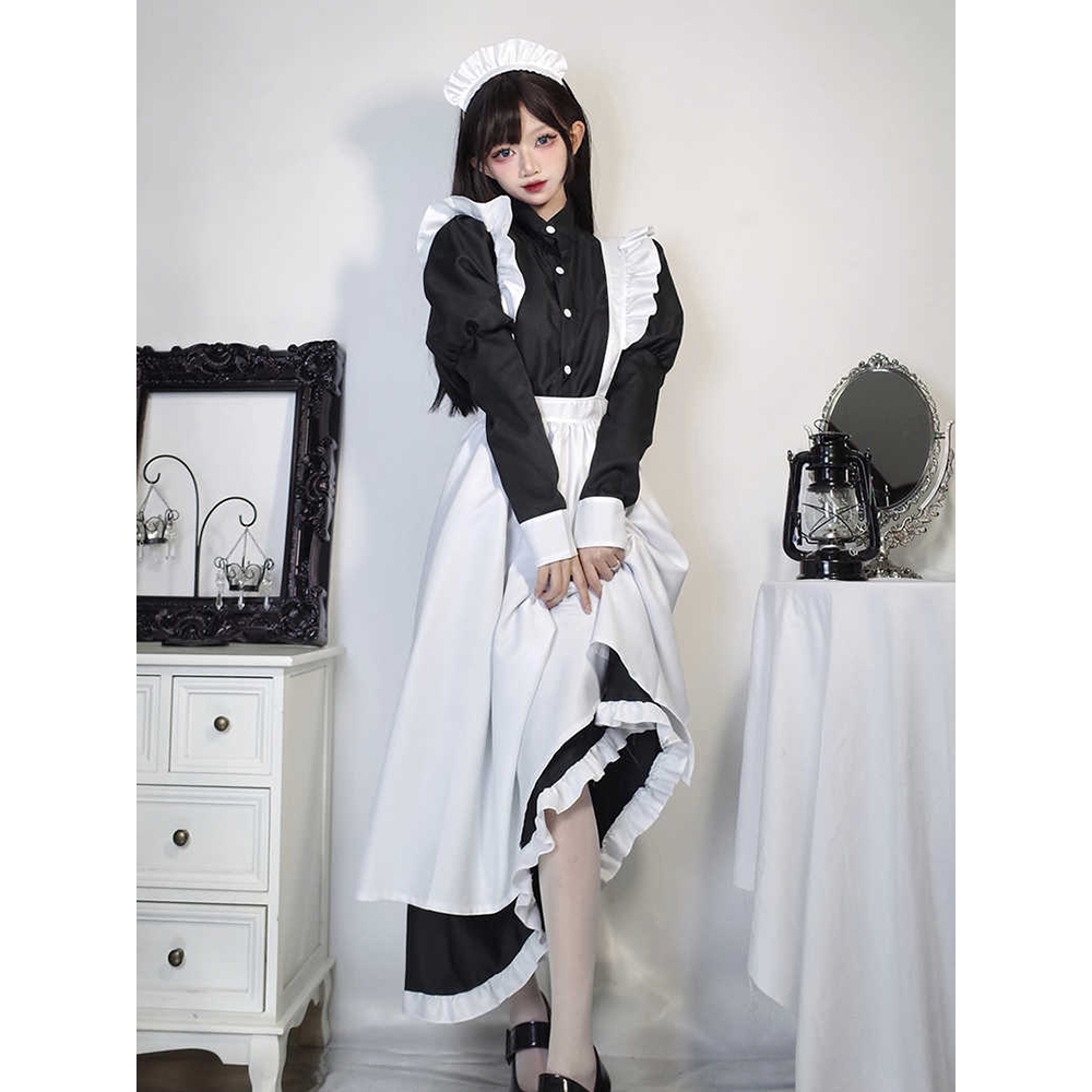 Maid Outfit Men Women Wear Cosplay Costume Anime Maid Dress Lolita ...