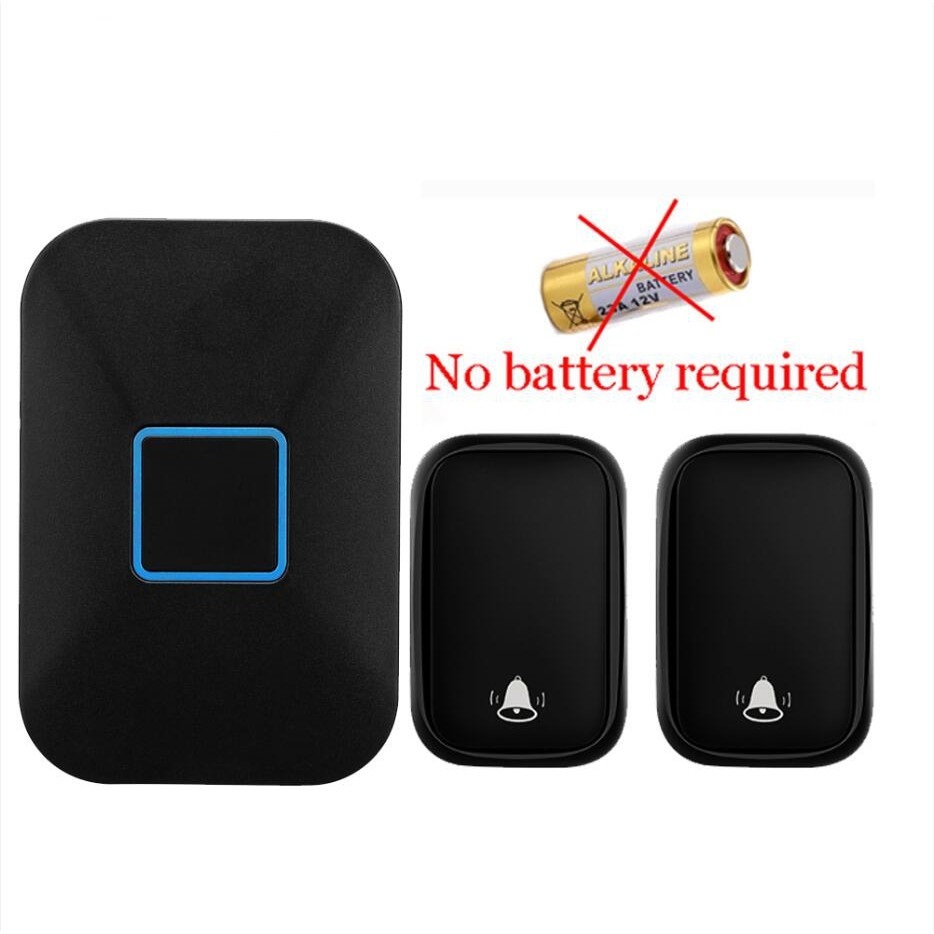 LOCAL STOCK Self-Powered Doorbell Wireless IP44 Waterproof Don't Need ...