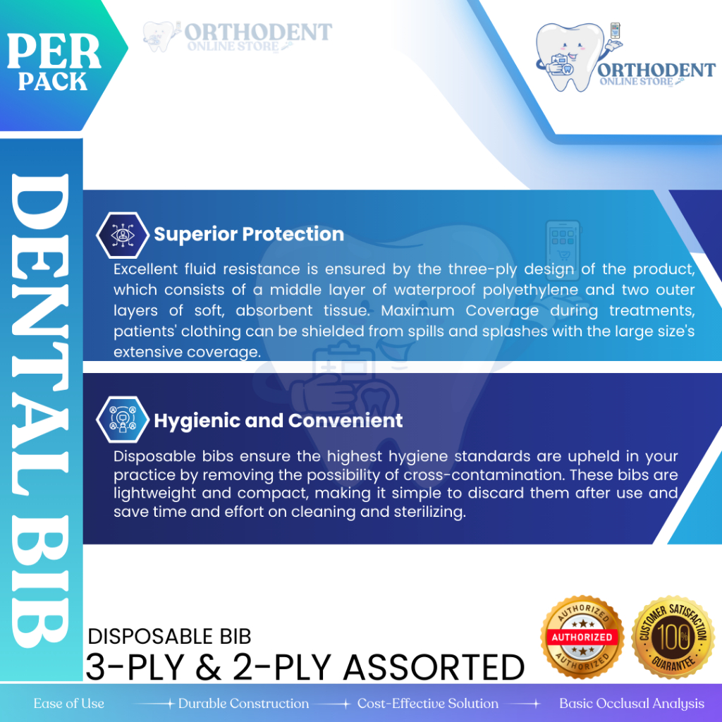 Ensure Superior Protection with Colorful Dental Bibs: Disposable ...