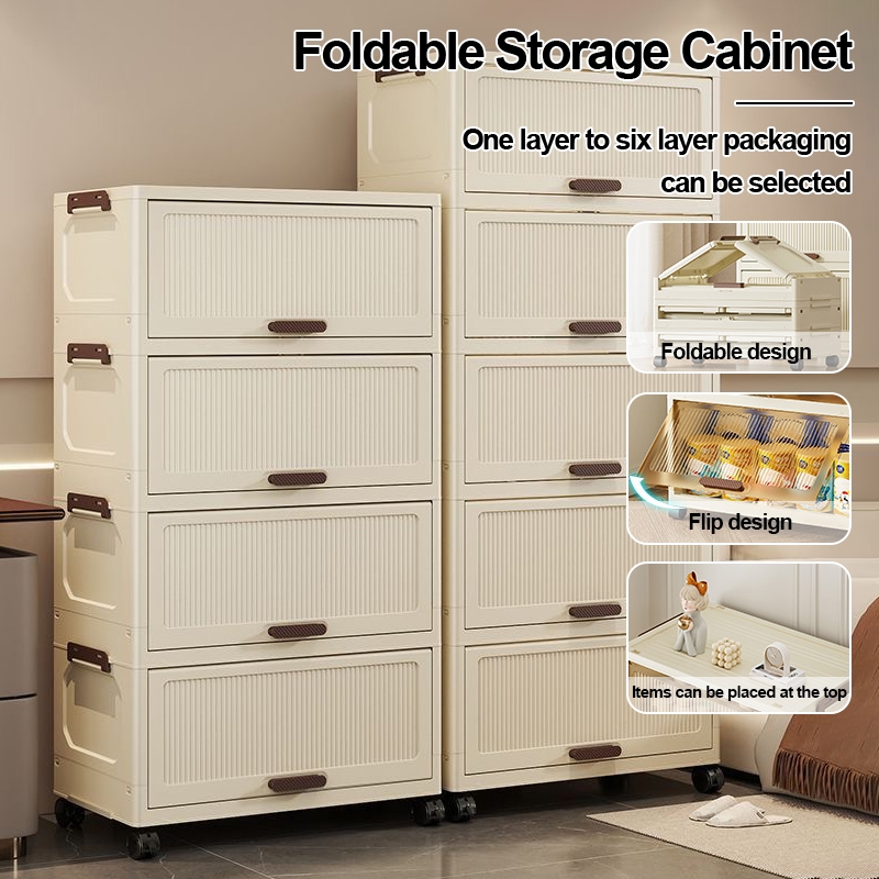 Drawer Flip Top Storage Box Plastic Wardrobe for Baby Toy