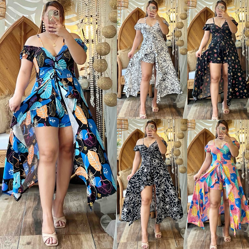 QUEENIE ROMPER DRESS PLUS SIZE XL 2XL BY taytayclothingshop.ph Shopee Philippines