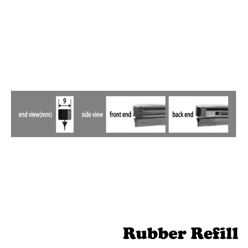 NWB Rubber Refill for Design Wiper Blade (Fits for Design Type/ Hybrid ...