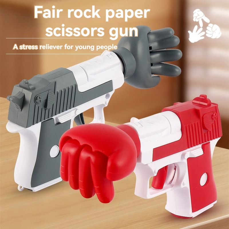 Rock Paper Scissors Punch gun game props Creative gifts children's toys ...