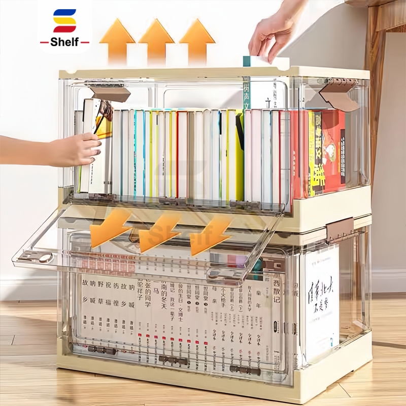 115L Foldable storage box organizer with wheels plastic organizer ...