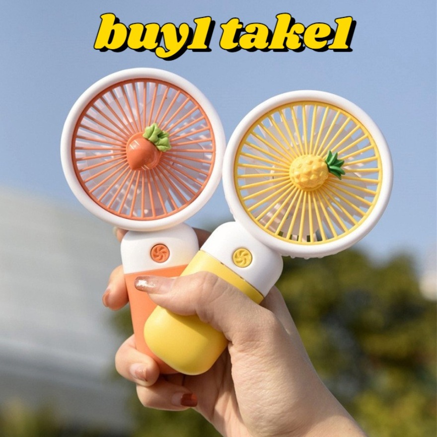 BUY 1 TAKE 1 Mini Fan Electric Fan Rechargable Fan Desktop Fans Travel ...