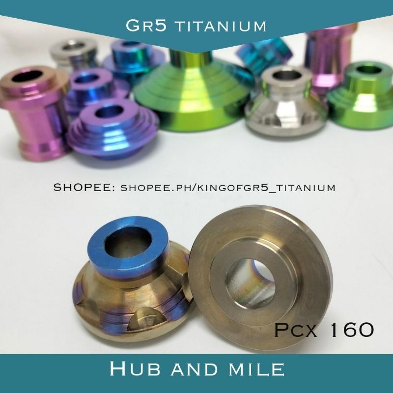 GR5 TITANIUM HUB AND MILE OR WHEEL SPACER PAIR | Shopee Philippines