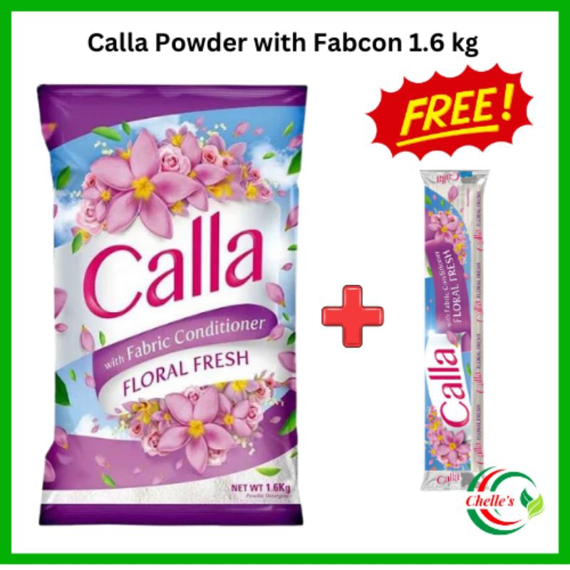 Calla Detergent Powder Floral Fresh (1.6kg) with FREE | Shopee Philippines