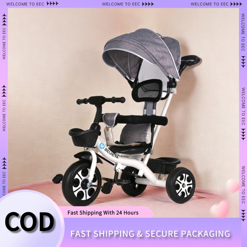 Stroller Bike for Baby Boy Tricycle Bike for Kids Push Bike with Shed Trike  Bike for 1-6 Years Old