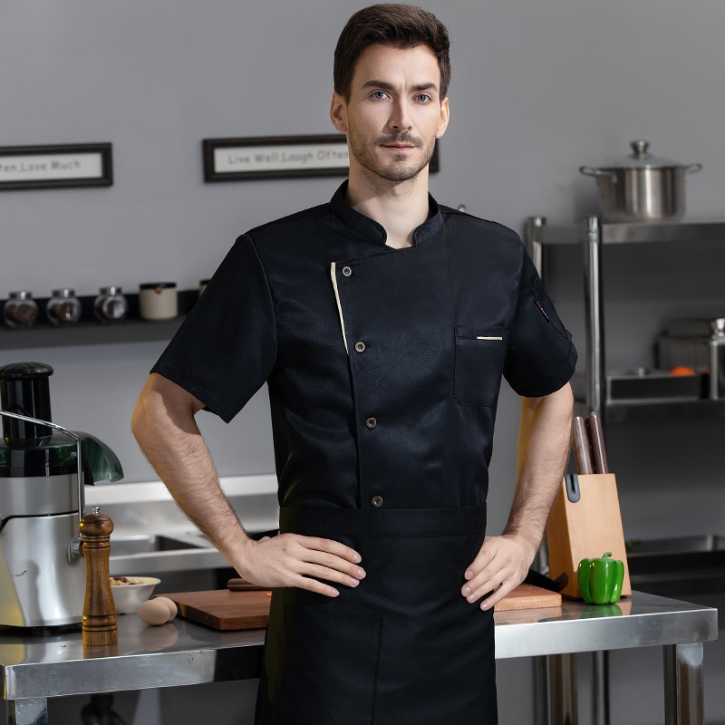Chef Uniform Short Sleeve Men Women Cook Chefs Uniform Chef Jacket ...