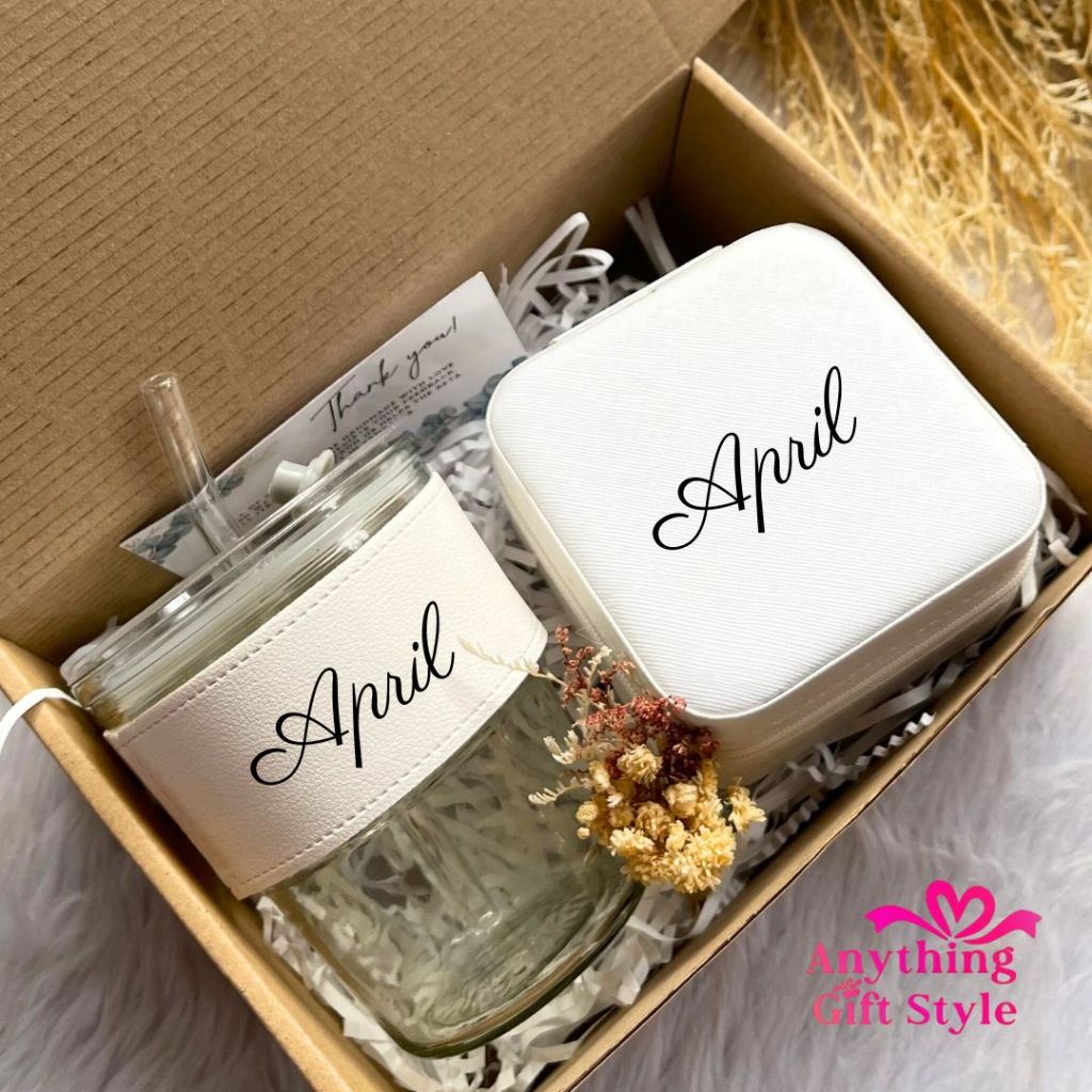 Personalized Gift Box Set Coffee Mug w/ Cover, Jewelry Box Organizer ...
