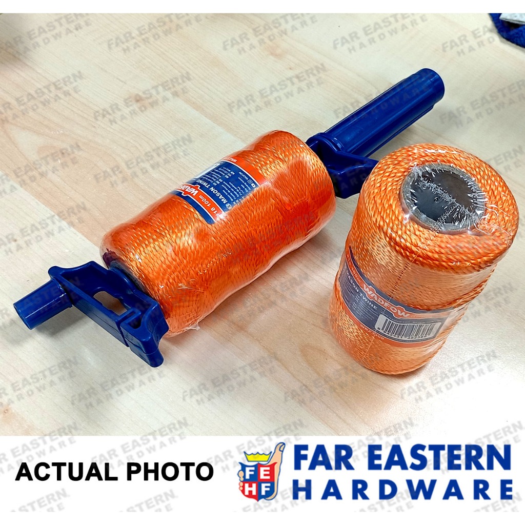 WADFOW Mason String Line Nylon Orange Rope Twine 1.5mm x #18 100m WFHT ...