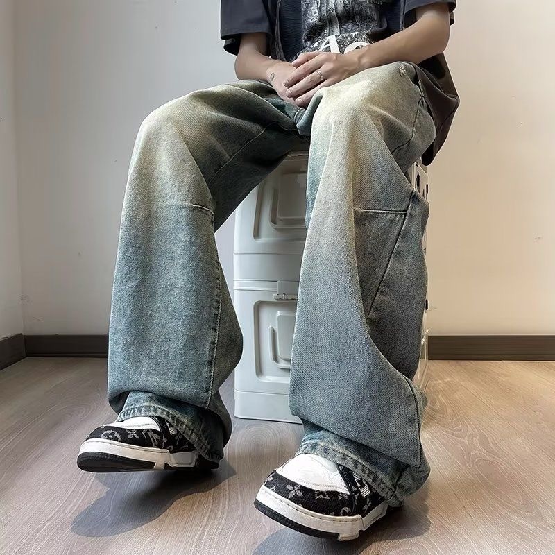Straight Jeans Korean Style Men's Jeans Baggy Pants For Men