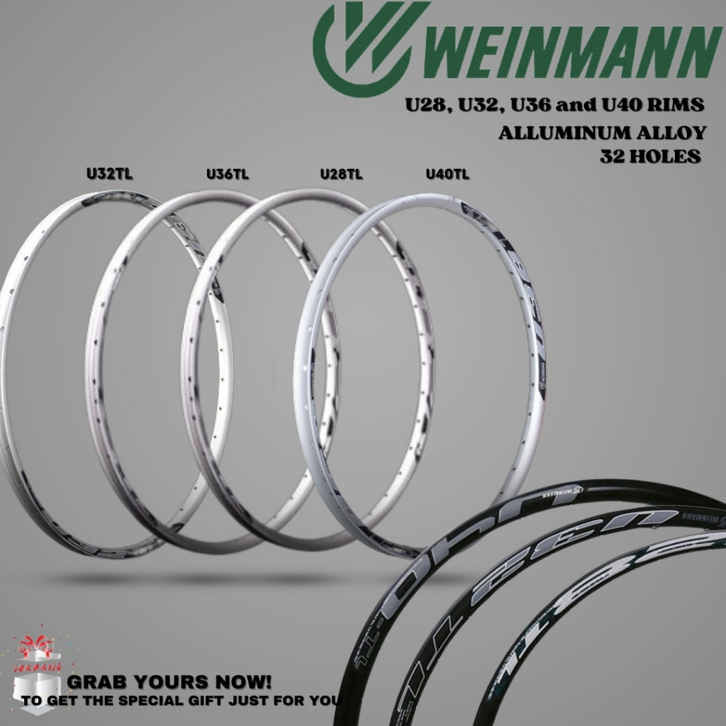 WEINMANN RIMS U28TL U32TL U36TL U40TL TUBELESS READY RIM for MOUNTAINBIKE BICYCLE RIM Shopee Philippines