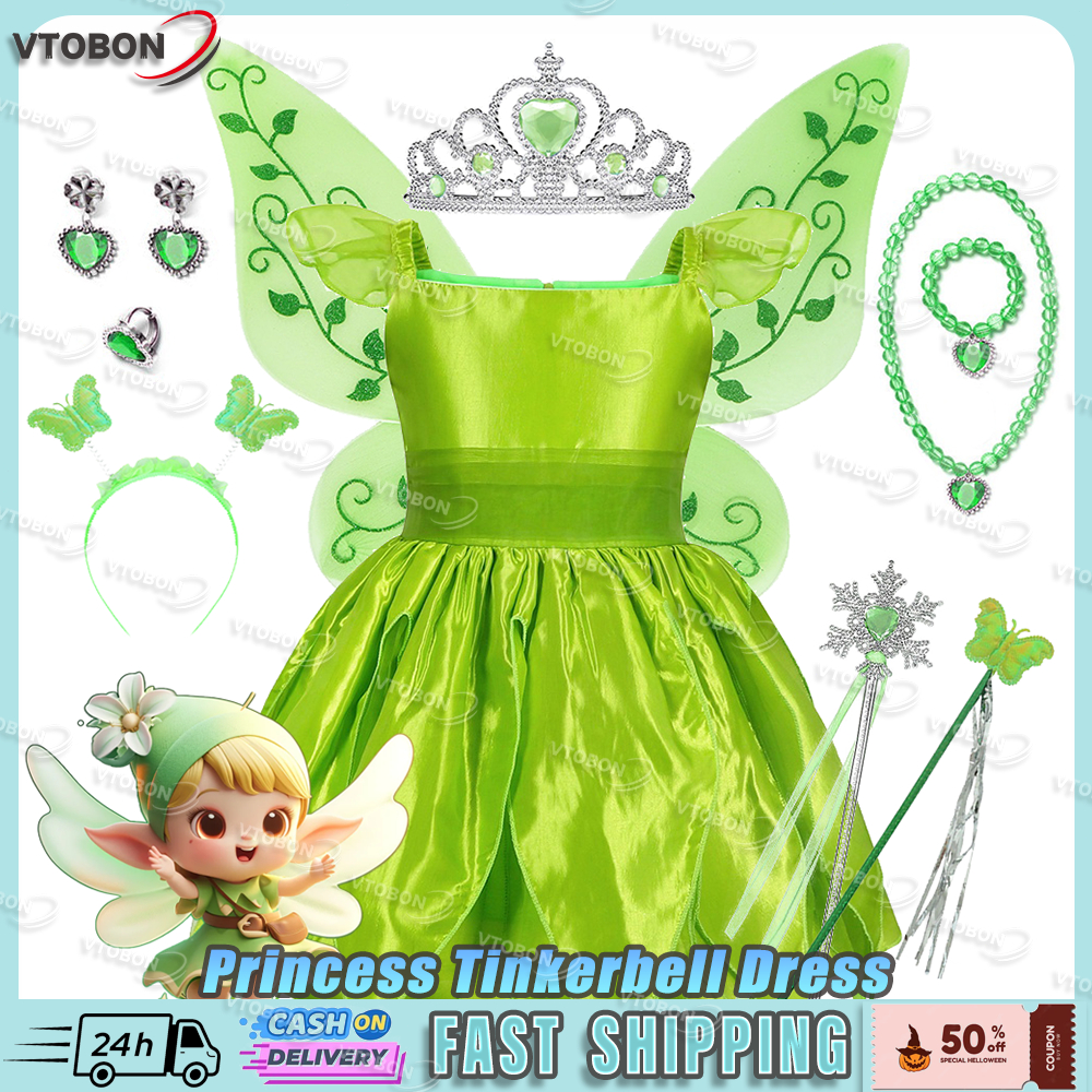 Princess Fairy Costume For Kids Girl Tinkerbell Costume Cosplay — free download