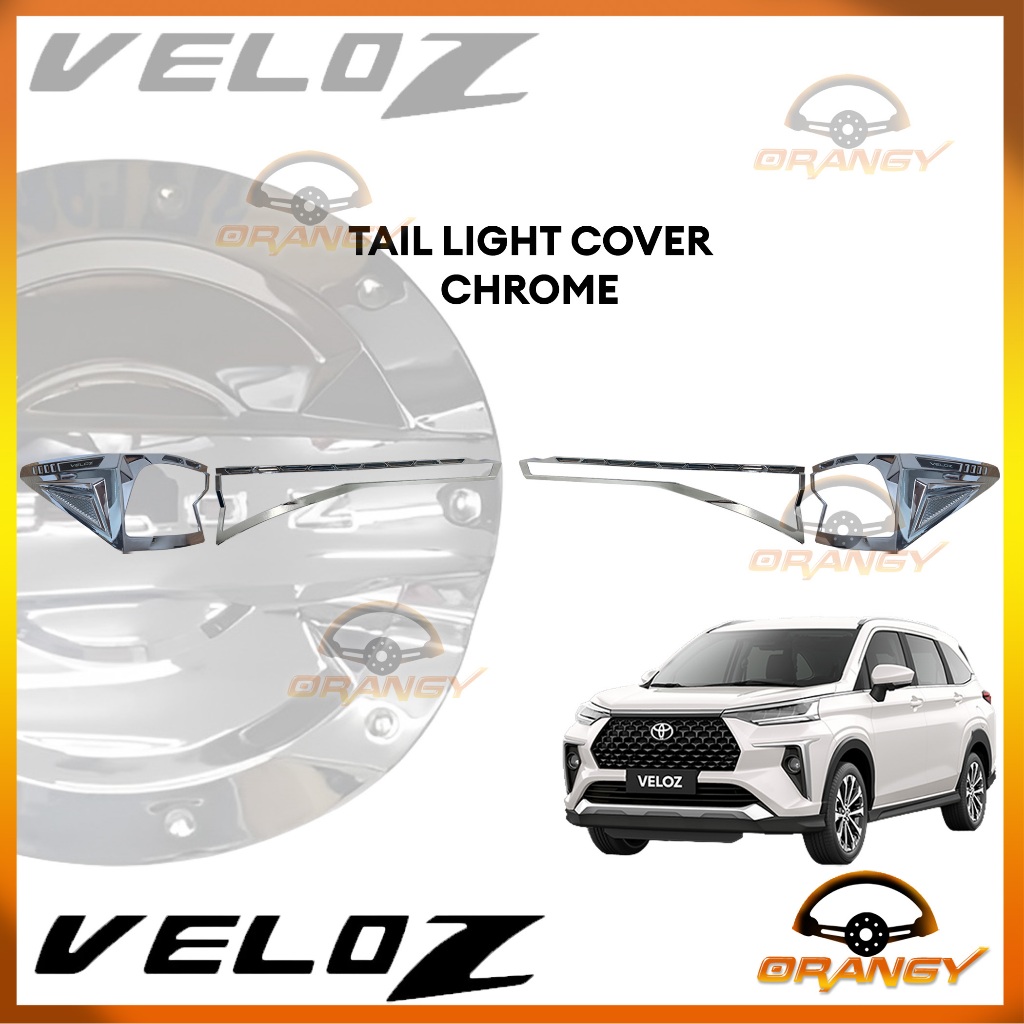 Toyota Veloz 2022 to 2025 Taillight Cover Matte Black / Chrome Tail ...