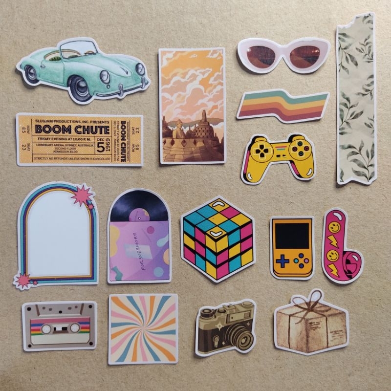 41pcs Retro Vintage Sticker Pack Decorative Journal Scrapbook Design ...