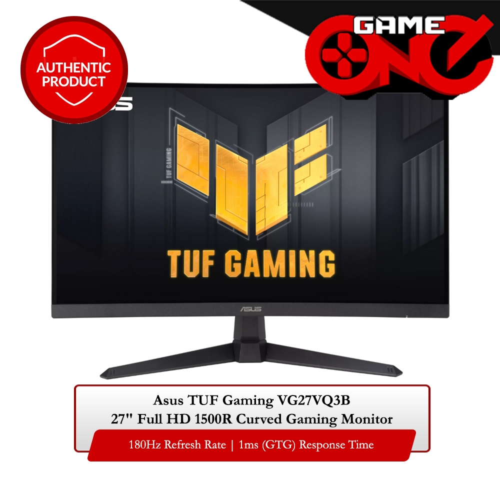 Asus TUF Gaming VG27VQ3B 27-inch Full HD 1500R Curved Gaming Monitor ...