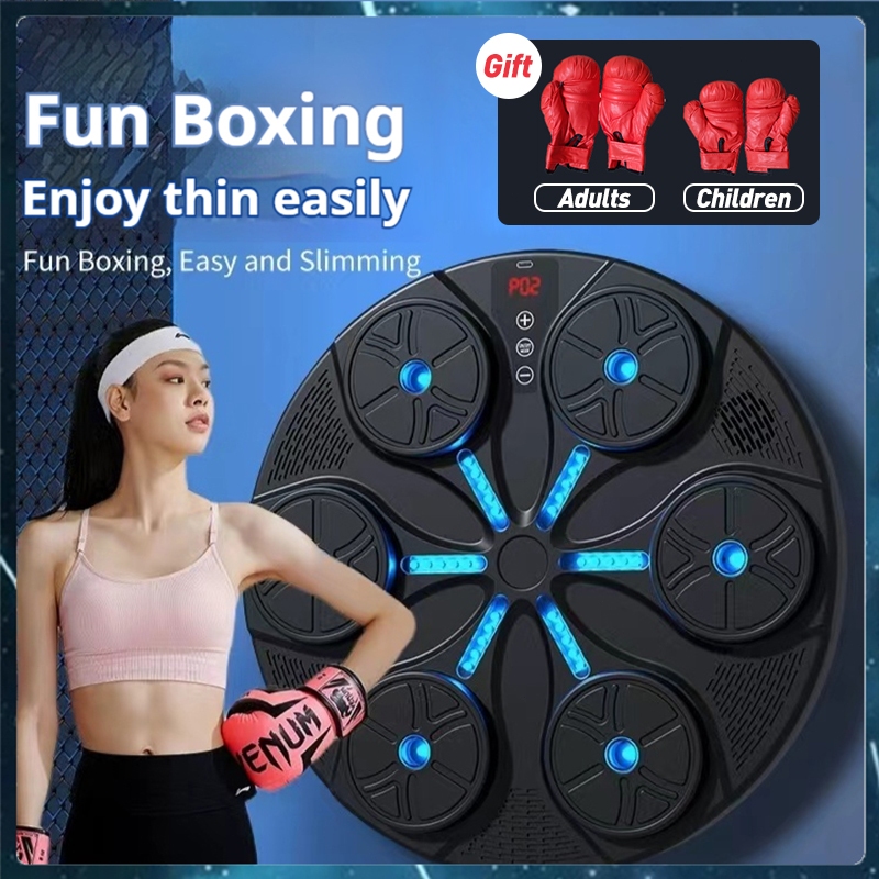 Home Smart Music Boxing Response Target With Gloves Wall Mounted ...