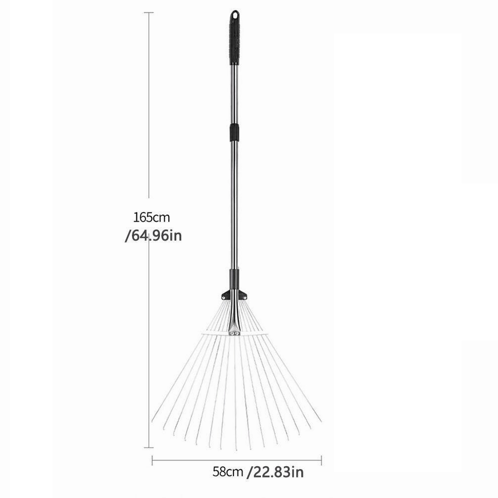 Leaf Rake Metal Lawn Rake For Adjustable Garden Yard Rake | Shopee ...