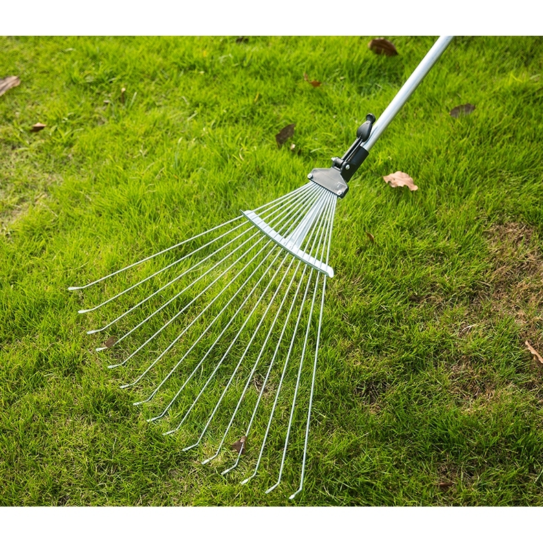 Leaf Rake Metal Lawn Rake For Adjustable Garden Yard Rake | Shopee ...
