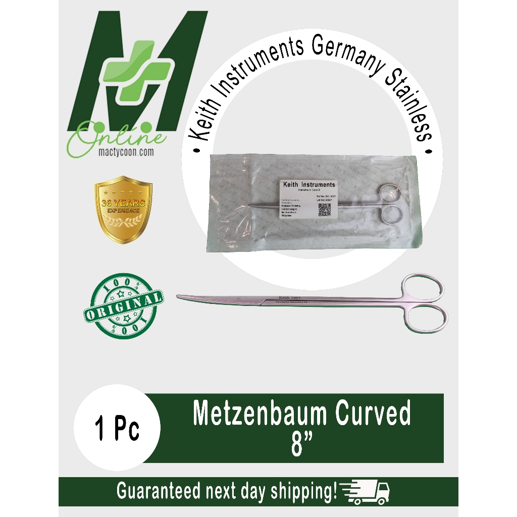 Metzenbaum Dissecting Scissor Curved 8 inches - Keith Instruments ...