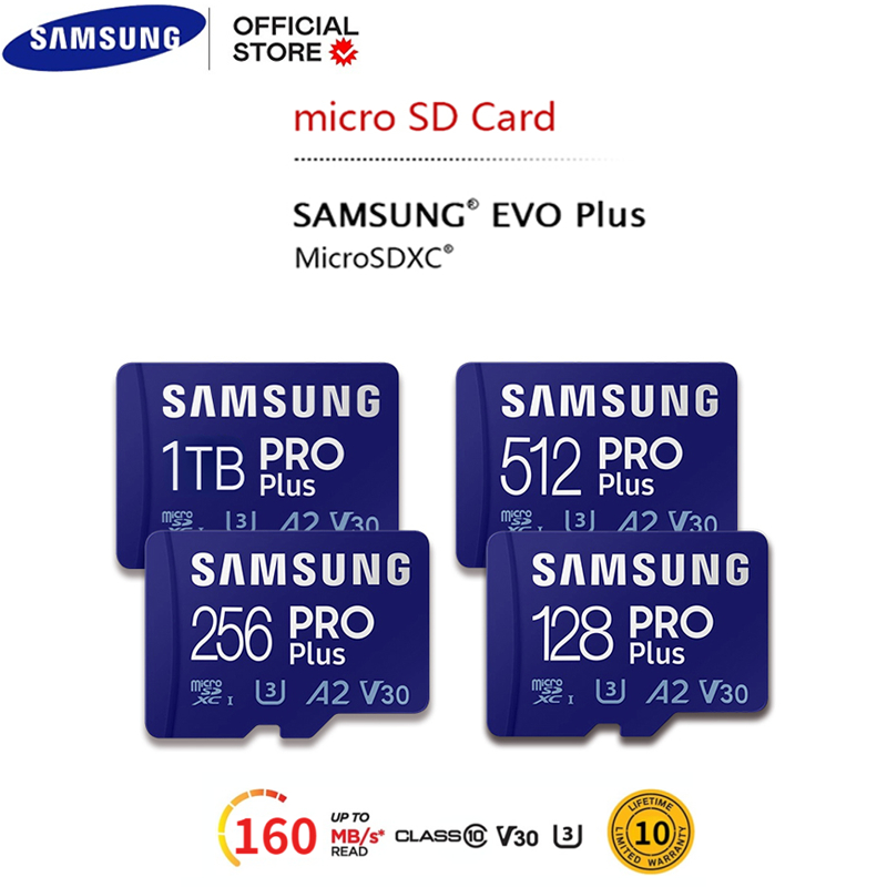 Samsung PRO Plus 128GB 256GB 512GB 1TB Micro SD Card UHS-I U3 V30 A2 ...