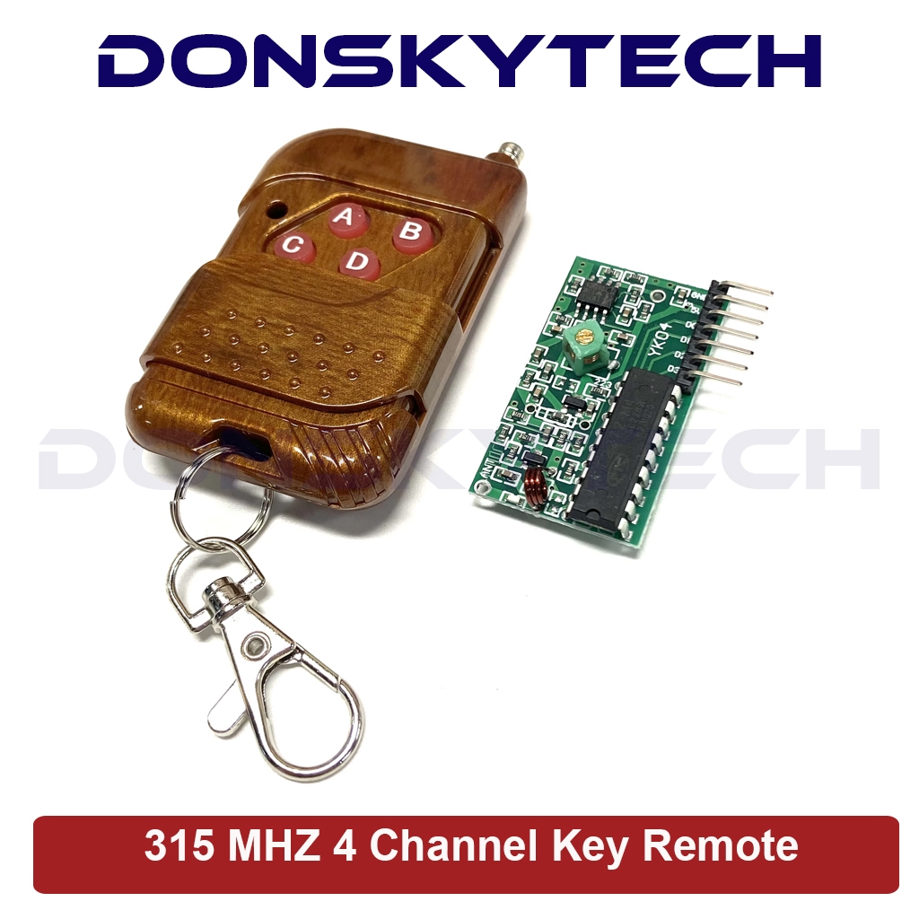 4 Channel Key Wireless Remote Control Kits Receiver module 1set IC 2262 ...