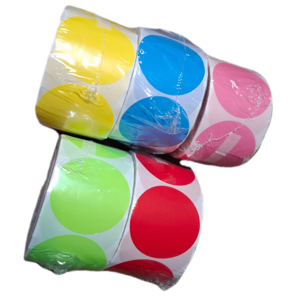 700pcs High Quality 50mm Diameter Round Colored Direct Thermal Sticker ...
