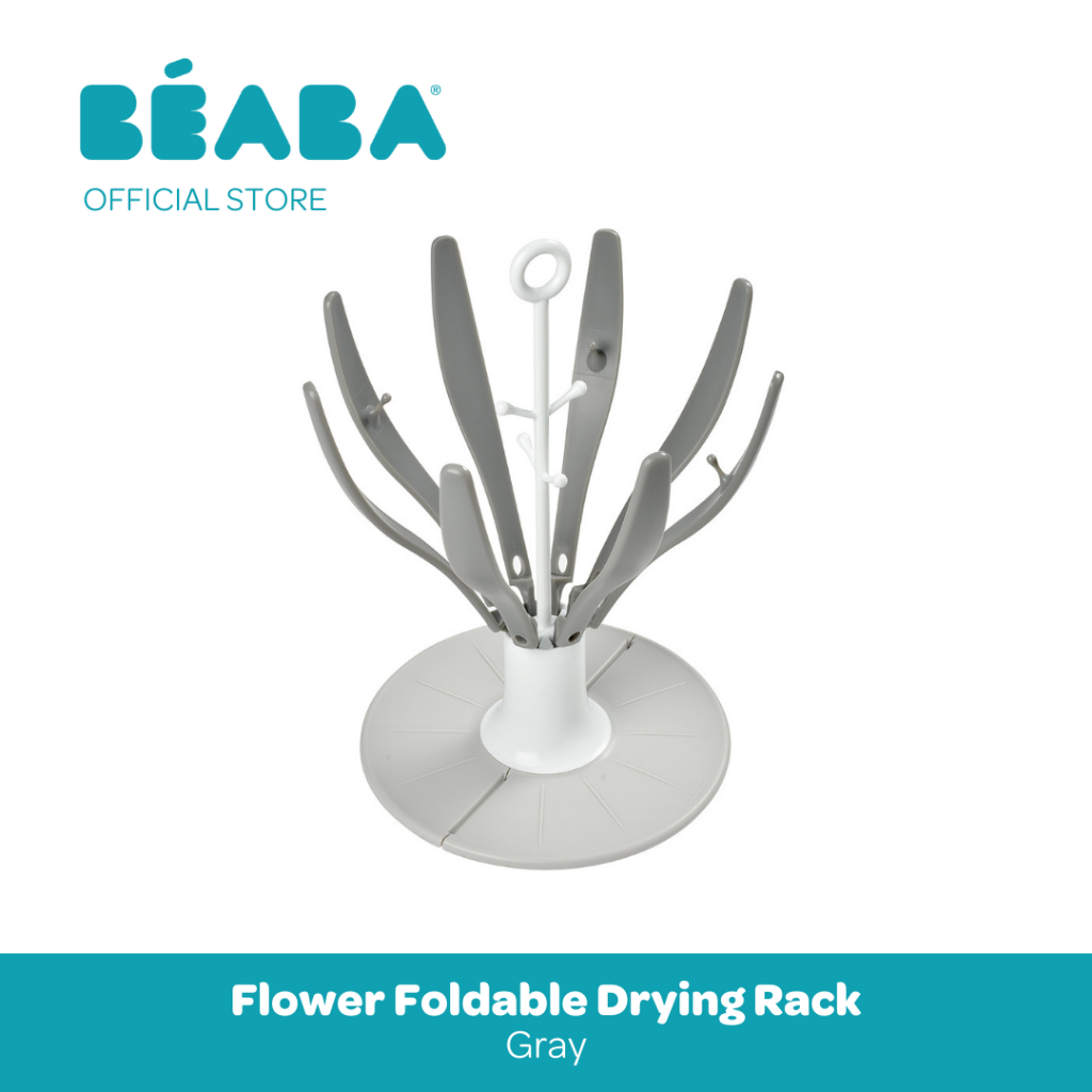 Beaba Flower Foldable Bottle Drying Rack(Grey) | Shopee Philippines
