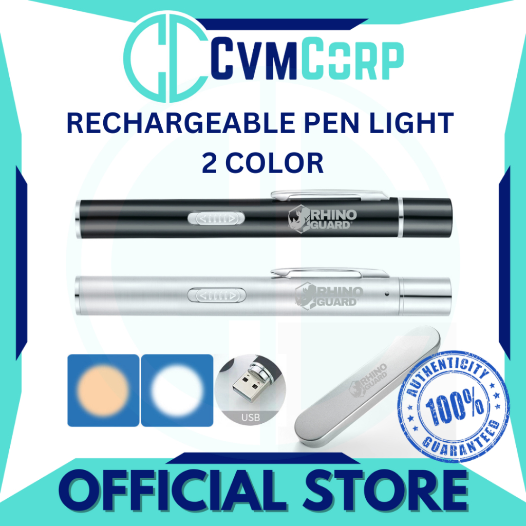 CVM-RECHARGEABLE PENLIGHT DUO COLOR STAINLESS BOX 1PC/BOX PORTABLE ...