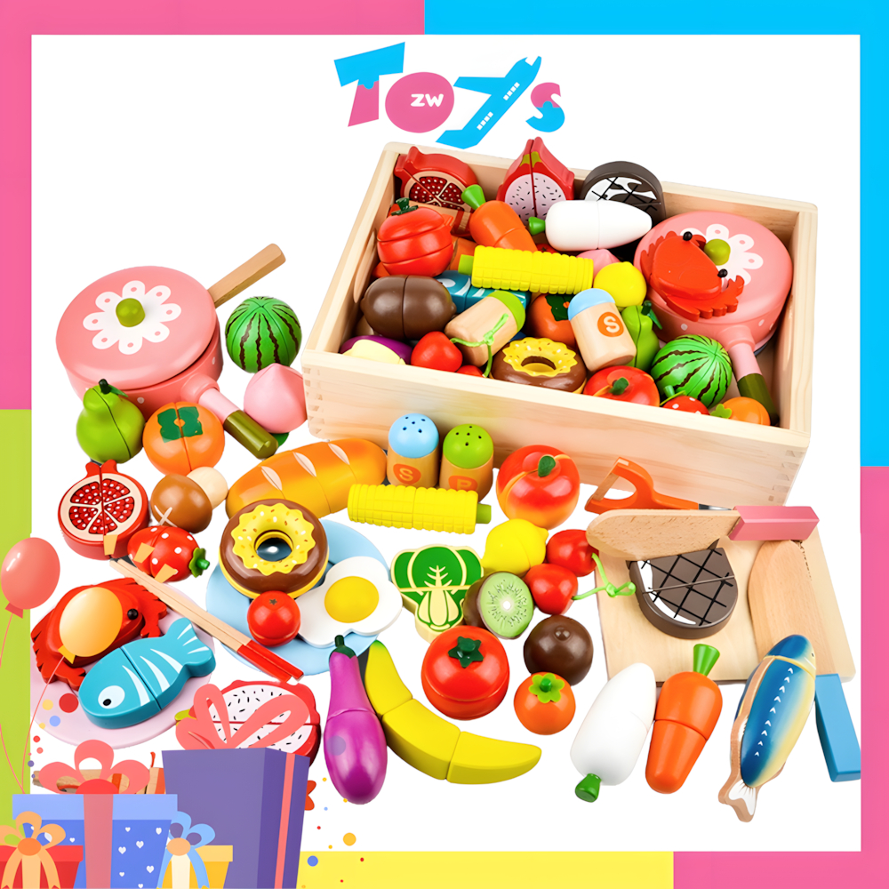 Wooden cutting toys hotsell