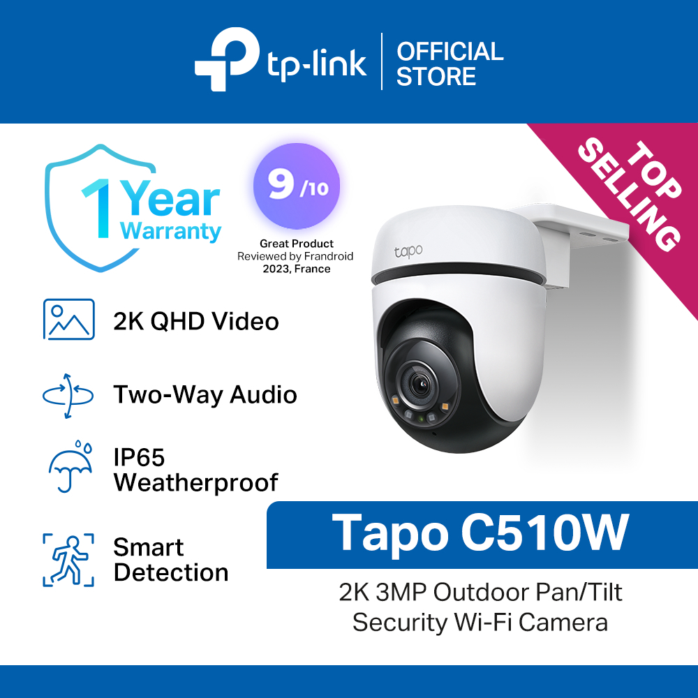 TP-Link Official Store Tapo C510W CCTV Camera Outdoor Night  Vision Waterproof 2K 360