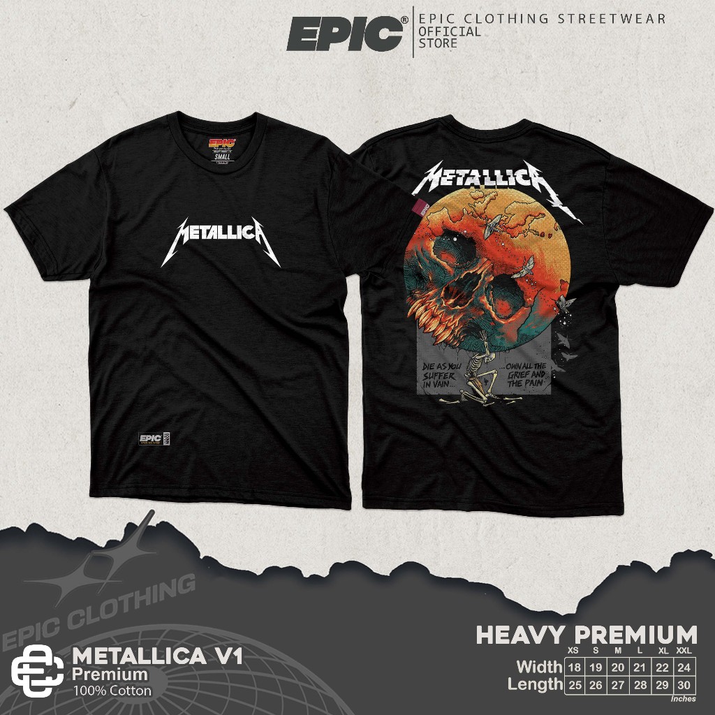 METAL BAND - METALLICA - T SHIRT - Long Sleeve - Hoodie - Epic Clothing ...