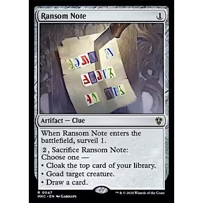 MTG - Ransom Note (MKC) | Shopee Philippines
