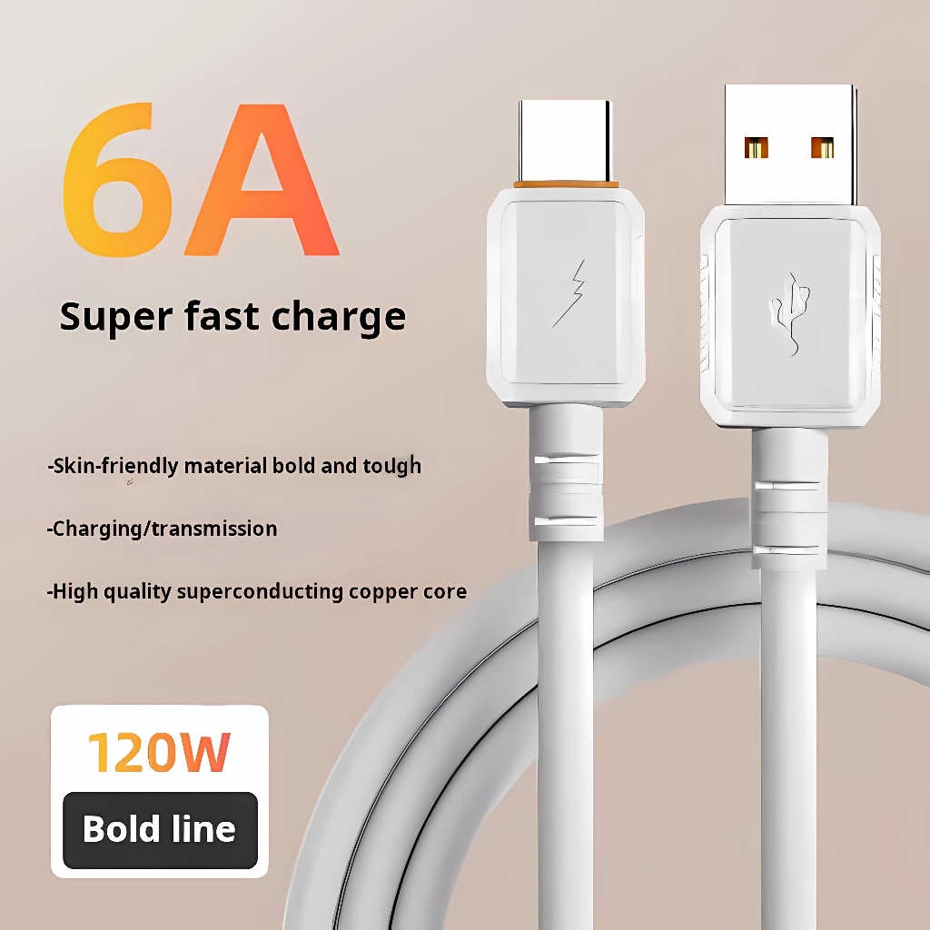 6A USB Super Fast Charging 100W charger for android type c charger fast ...