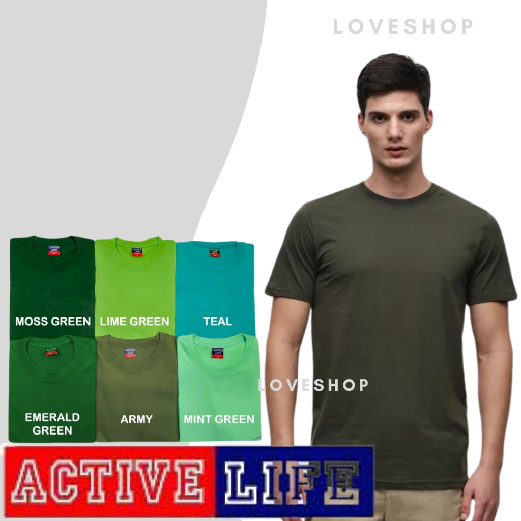 ACTIVELIFE COLORED TSHIRT 200 GSM COTTON UNISEX | Shopee Philippines