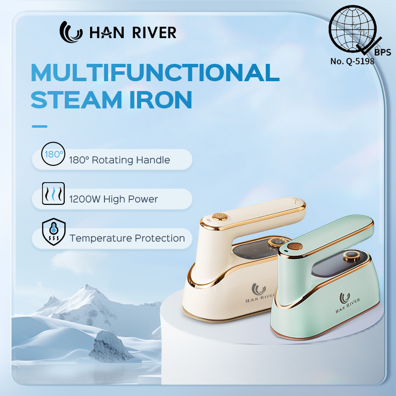 HAN RIVER Steamer Iron 1200W Iron For Clothes Wet & Dry Dual Use