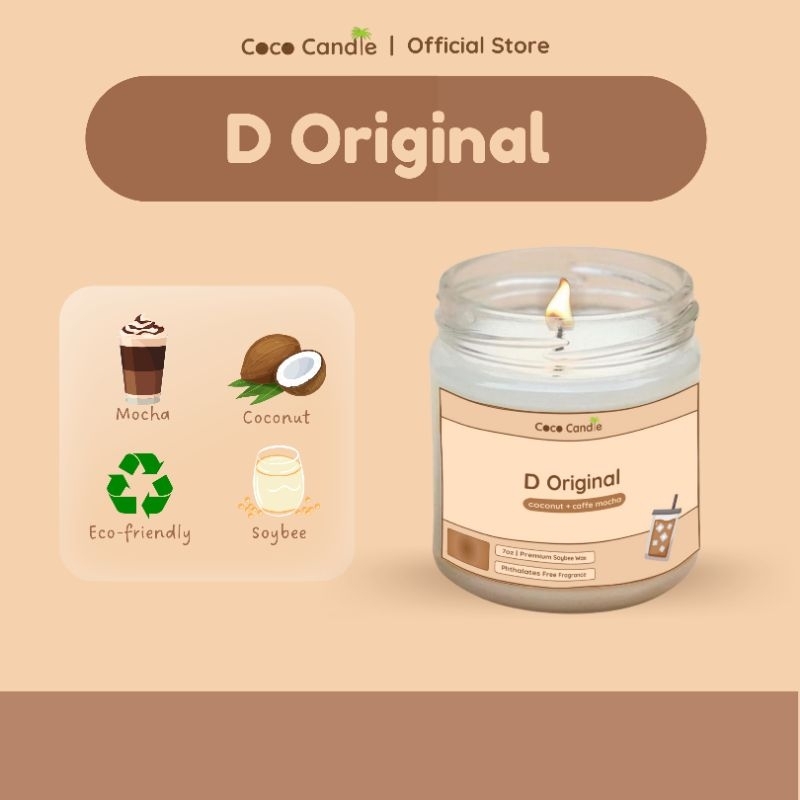 D Original by Coco Candle Ecofriendly Scented Soy Candle Shopee