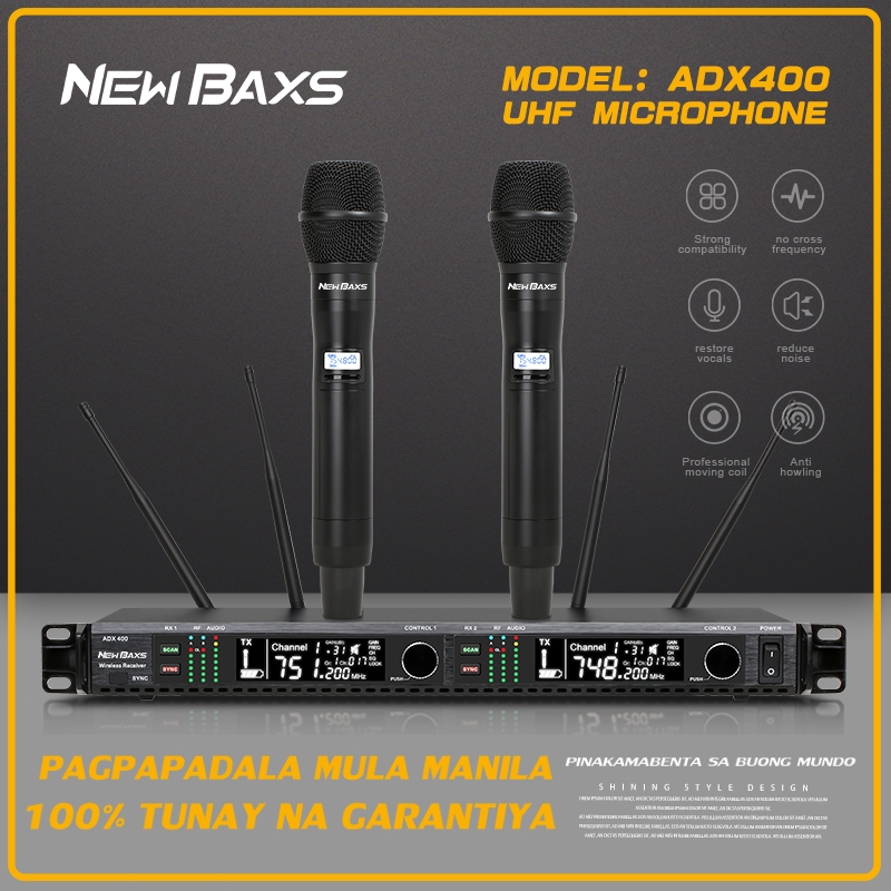 NEW BAXS Wireless Microphone Orihinal ADX400 Anchor Only Metal