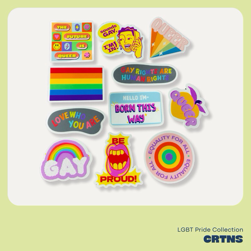 LGBT Pride Stickers | Vinyl Waterproof Matte Sticker | Relatable Lines ...