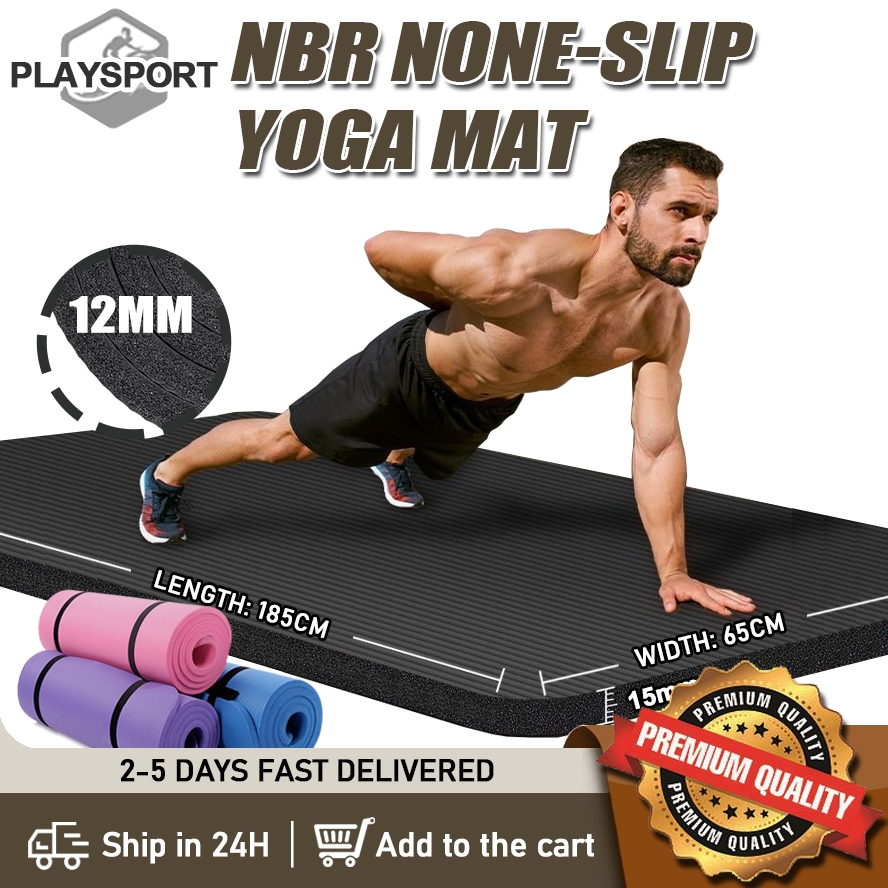 NBR Yoga Mat Exercise Workout mat None Slip Yoga mats Gym mat Gym ...