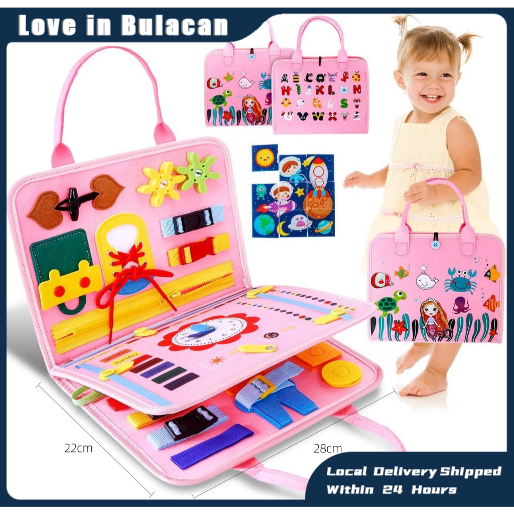 Basic Life Skills Toys for Toddlers Montessori Busy Board Sensory Toys ...