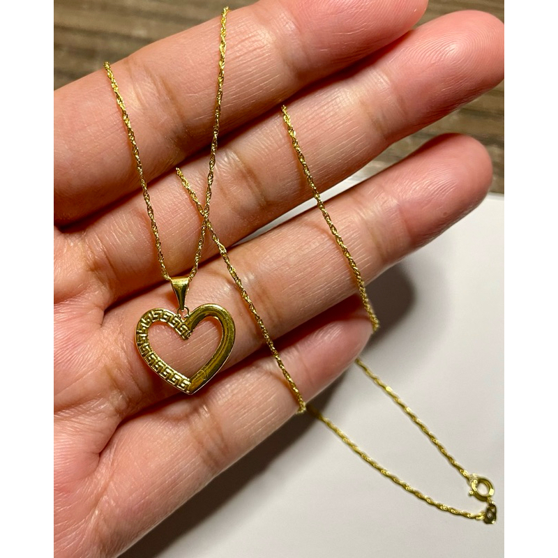 PAWNABLE 18K Saudi Gold Rope Chain(16”,lightweight, thin)with 18K