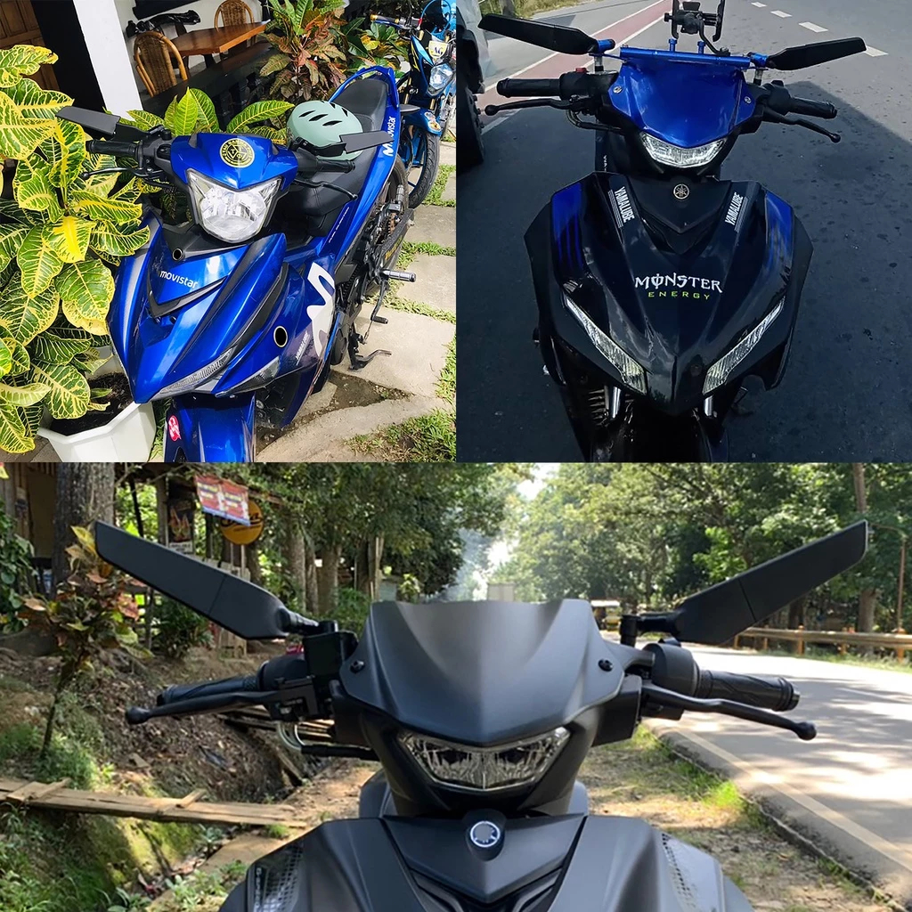 Motorcycle CNC Rearview Winglet Ninja Stealth Universal Wind Wing ...