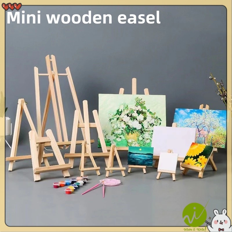 Natural Wood Mini Easel Frame Multi functional Wooden Display Tripod ...