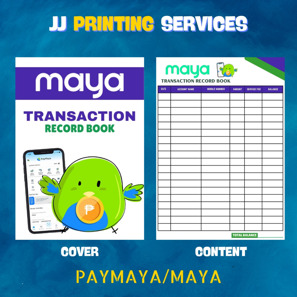 Gcash/Maya/Palawan Pay/E-Loading Transaction Record Book | Shopee ...