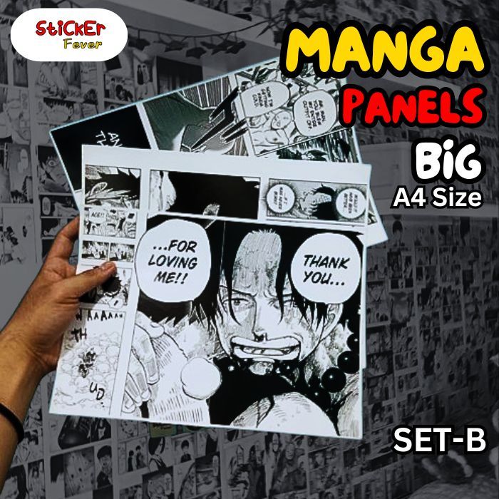 StickerFever ( A4 ) size Anime Manga Panels Wall Decor Sticker Paper ...