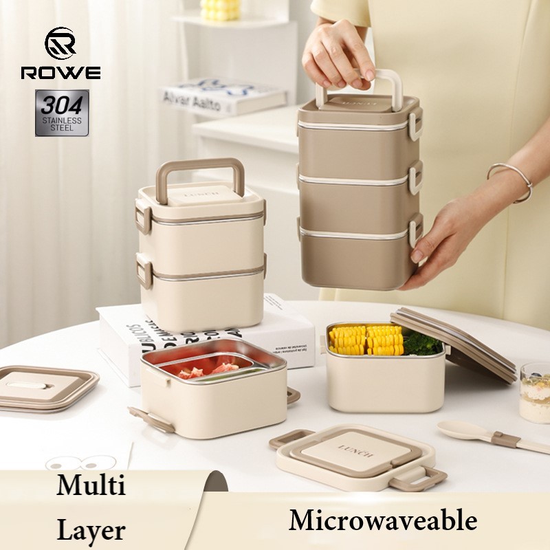 ROWE Microwave Lunch Box Portable Stainless 304 Thermal Lunchbox ...