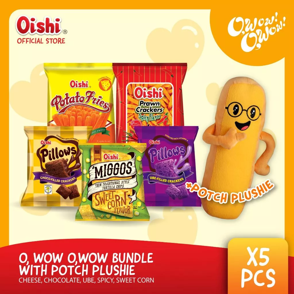 Oishi O wow bundle with Potch Plushie