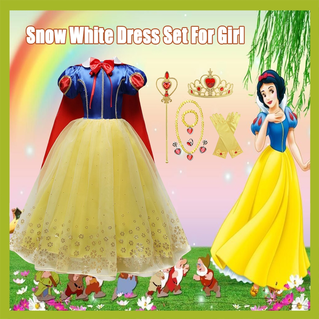 Snow White Princess Dress Costume for Kids Girls Party Dress Up Halloween  Carnival Cosplay Christmas | Shopee Philippines